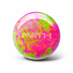 Path Ball Hot Pink Lime Green polyester bowling ball polished plastic coverstock for dry lanes