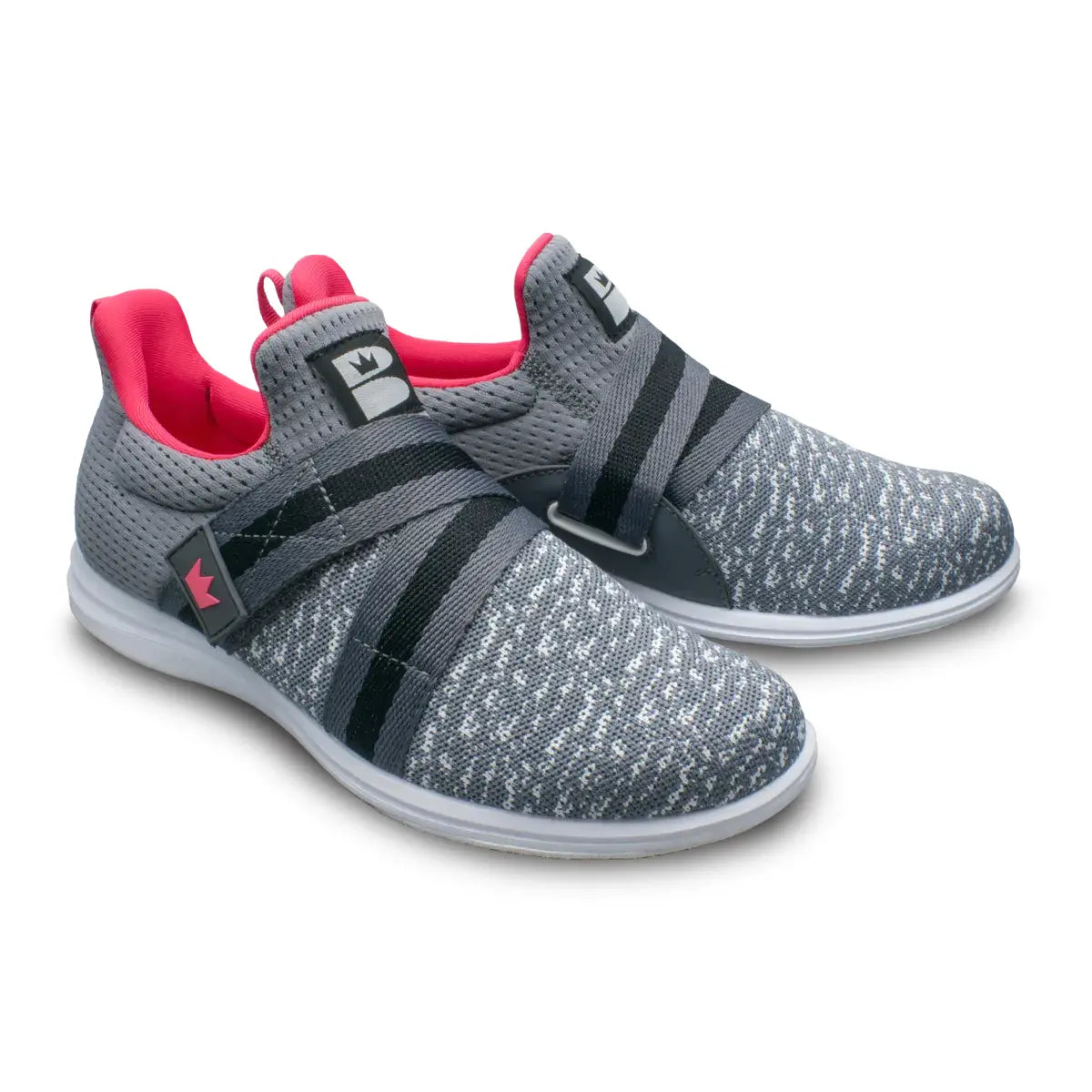 Brunswick Versa Grey Pink Ladies Bowling Shoes