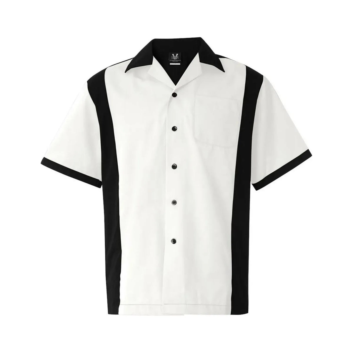 Hilton White & Black Bowling Shirt Medium