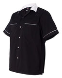 Black Retro Bowling Shirt Medium