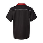 Black Red Stripe Bowling Shirt Large