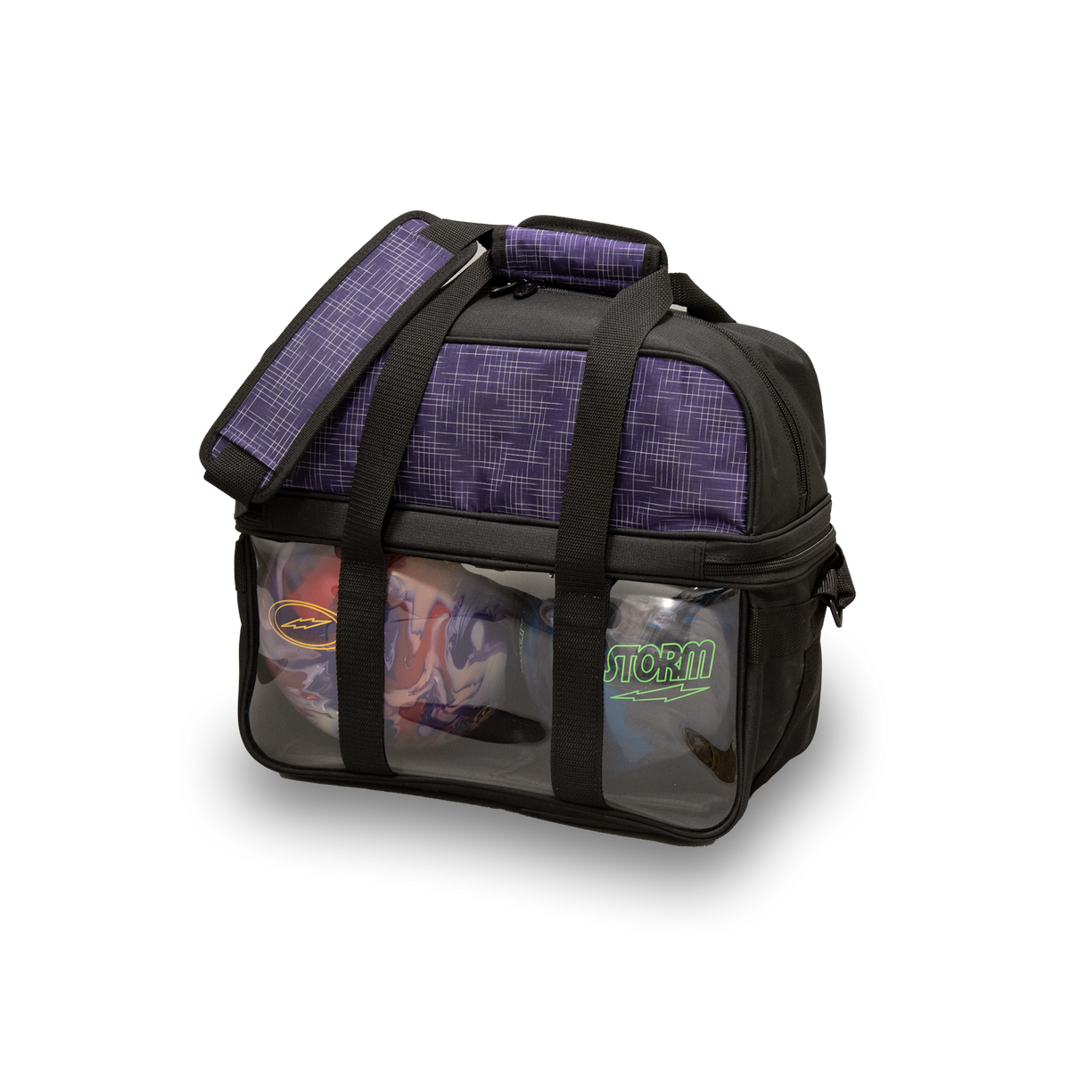 Storm Purple & Black 2-Ball Tote Bag