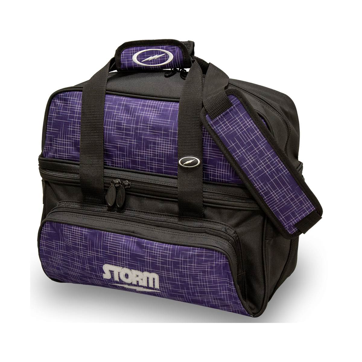 Storm Purple & Black 2-Ball Tote Bag