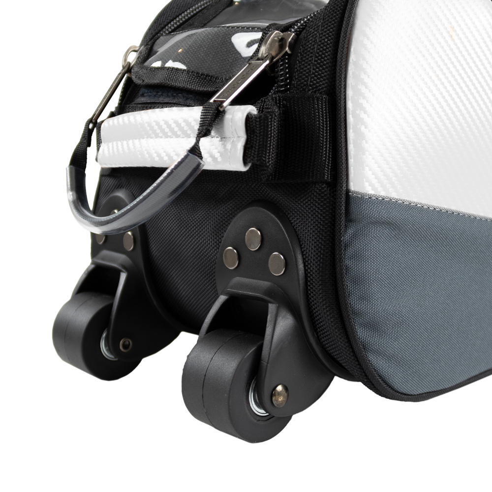Probowl Deluxe 3 Ball Tote & Shoe Bag - Silver & White