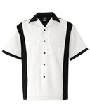 Hilton White & Black Bowling Shirt Medium