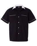 Black Retro Bowling Shirt