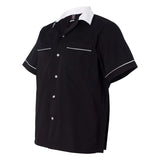 Black Retro Bowling Shirt