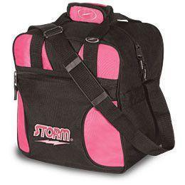 Storm Solo Tote Black & Pink Bowling Bag, 1 Ball Tote Bowling Bag