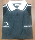 Ebonite Tenpin Bowling Polo Shirt in Grey, Bowling Shirt Large
